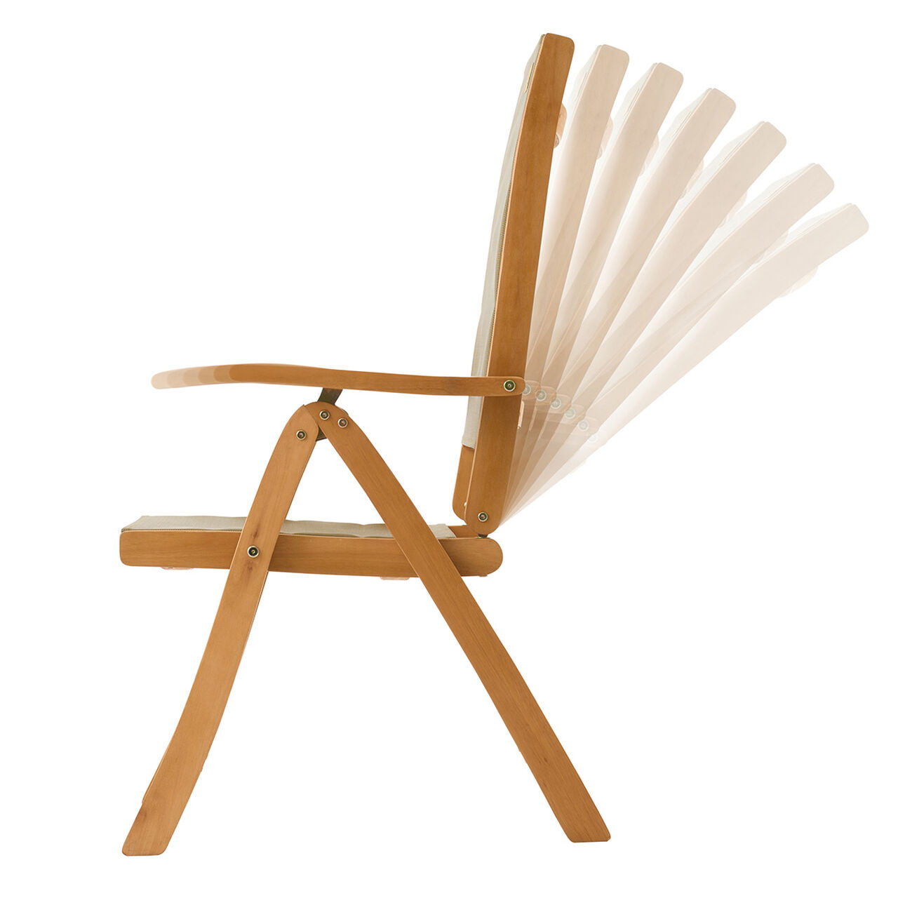 LOGOS Smart Garden Wood Reclining Chair,, large image number 2