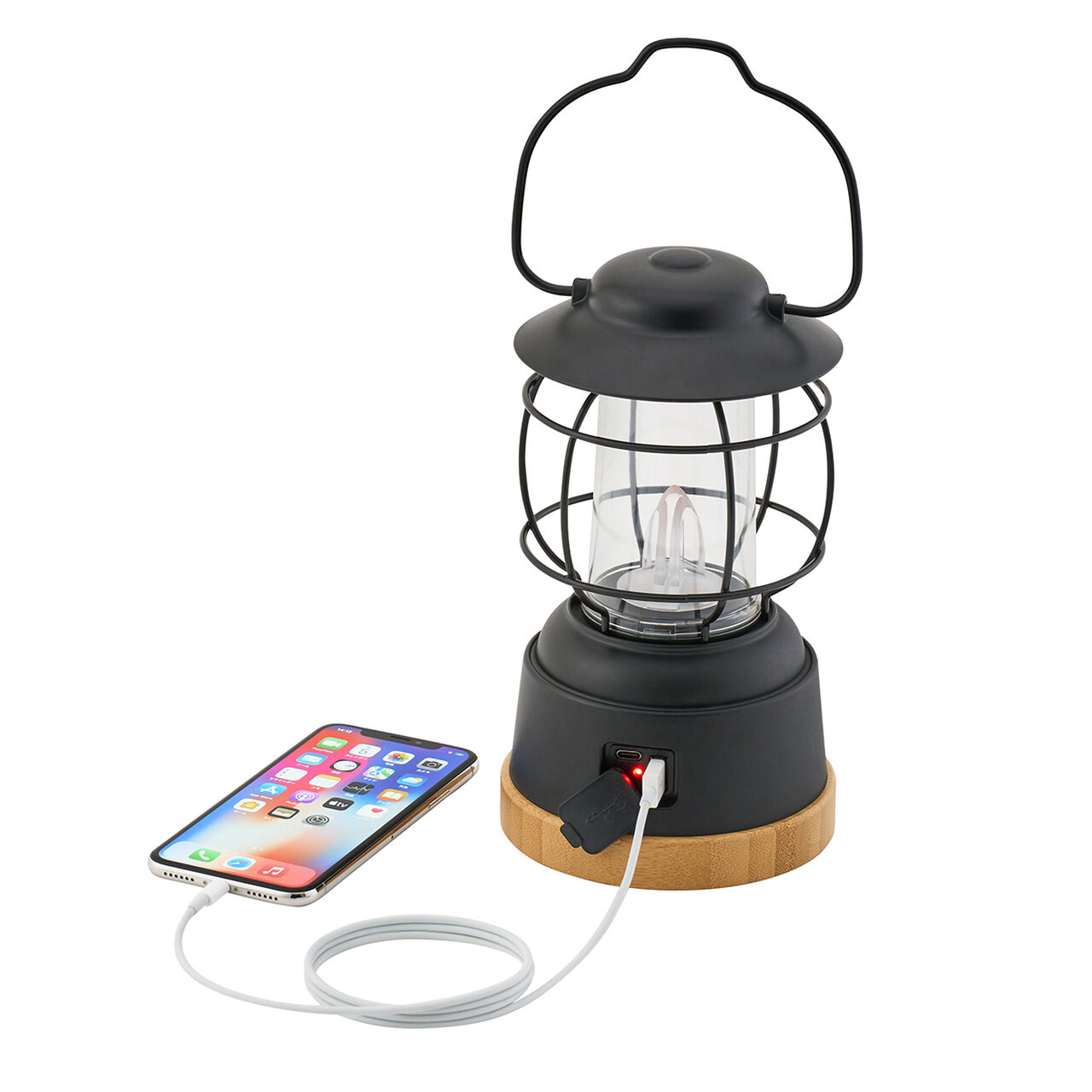Bamboo Flickering LED Lantern image number 7