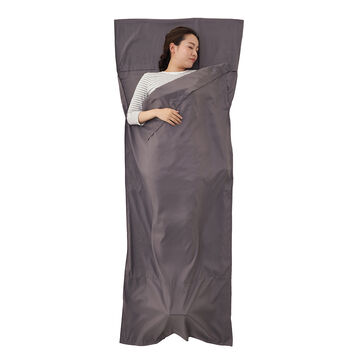 Antimicrobial/Odor-resistant Silk Inner Sleeping Bag,Charcoal, small image number 8