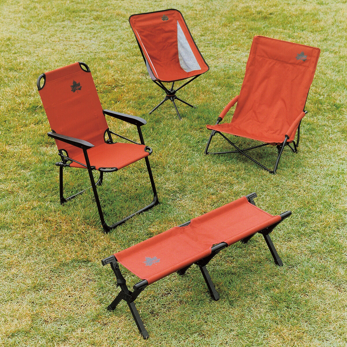 Camping high top back chairs