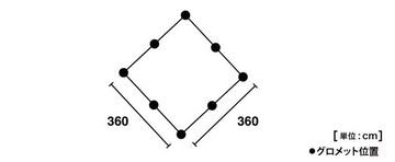 Shade Mesh Square Tarp (360×360cm),, small image number 10