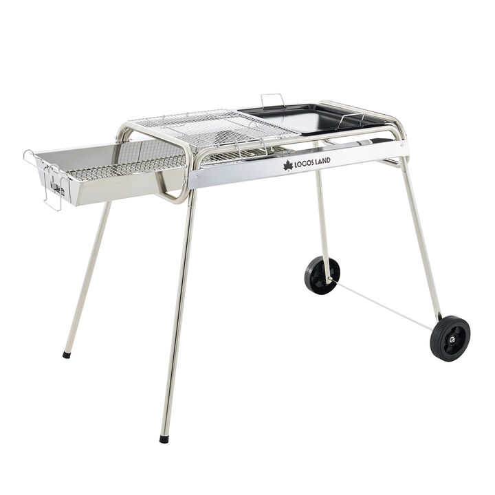 LOGOS LAND MOVABLE TABLE BBQ with Waterproof Cover,, medium