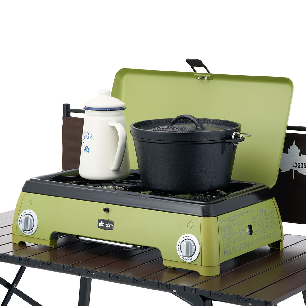 LOGOS × SENGOKU ALADDIN Portable 2-Burner Gas Stove,, large image number 2