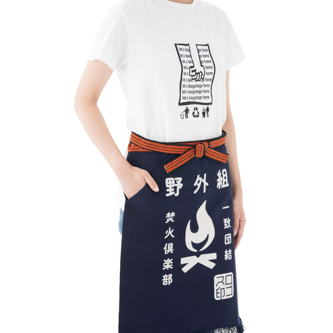 LOGOS Outdoor Activity Sail Hood (korakubiyori Navy) image number 2